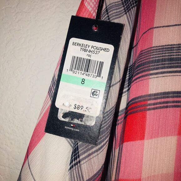 Tommy Hilfiger Plaid Handkerchief doble layer Skirt size 8 - Picture 6 of 9